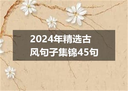 2024年精选古风句子集锦45句