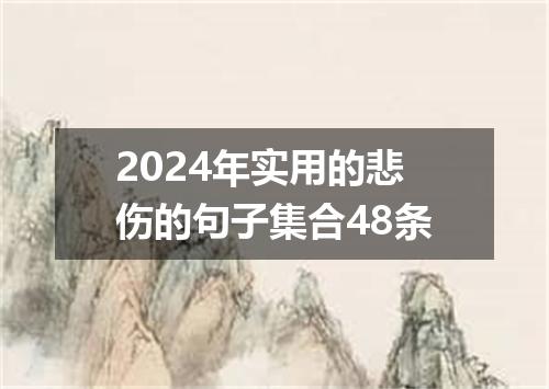 2024年实用的悲伤的句子集合48条