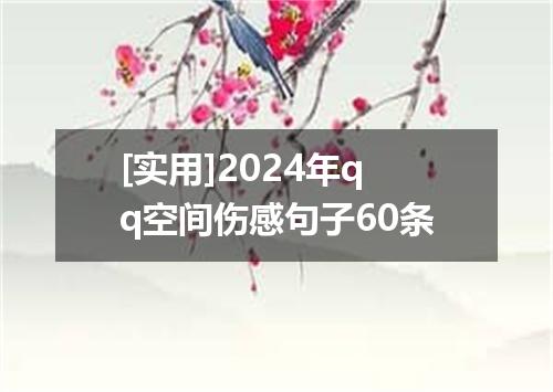 [实用]2024年qq空间伤感句子60条