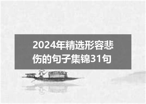 2024年精选形容悲伤的句子集锦31句
