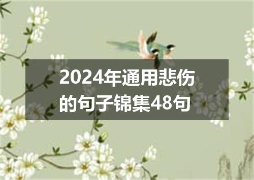 2024年通用悲伤的句子锦集48句