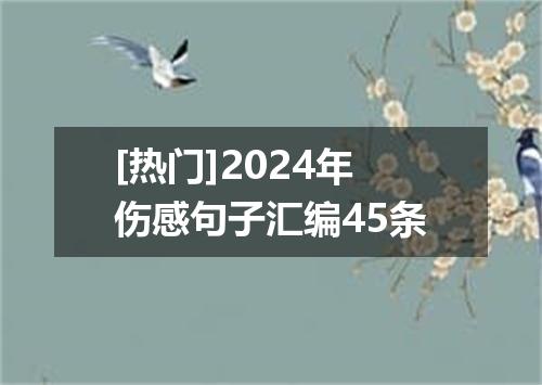 [热门]2024年伤感句子汇编45条
