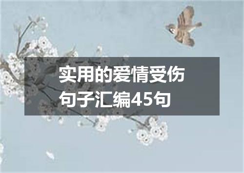 实用的爱情受伤句子汇编45句
