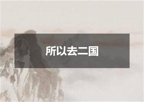 所以去二国