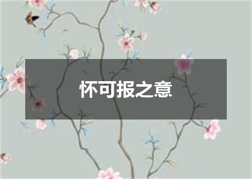 怀可报之意