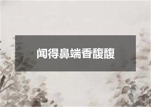 闻得鼻端香馥馥