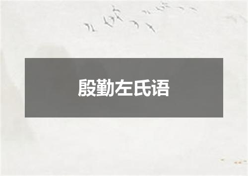 殷勤左氏语