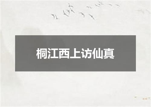 桐江西上访仙真