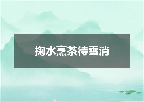 掬水烹茶待雪消