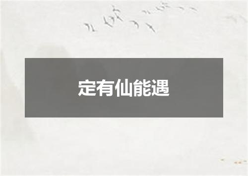 定有仙能遇