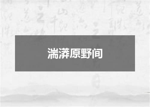 湍漭原野间