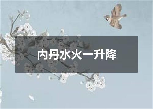 内丹水火一升降