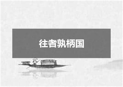 往者孰柄国