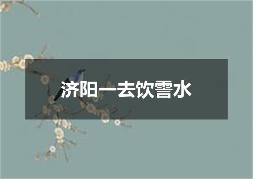 济阳一去饮霅水