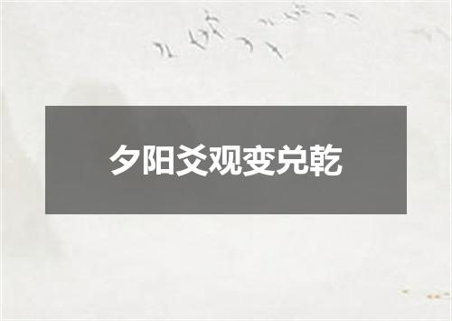 夕阳爻观变兑乾