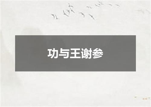 功与王谢参