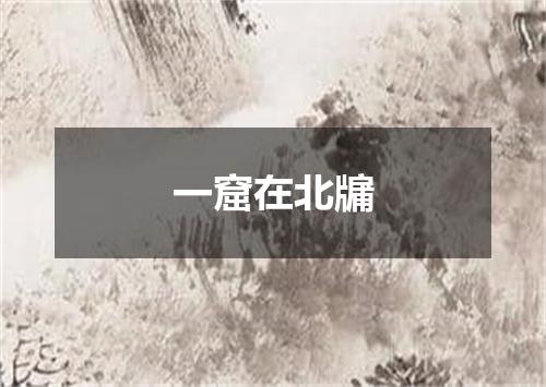 一窟在北牖
