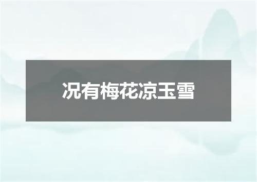 况有梅花凉玉雪