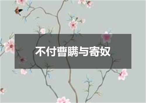 不付曹瞒与寄奴