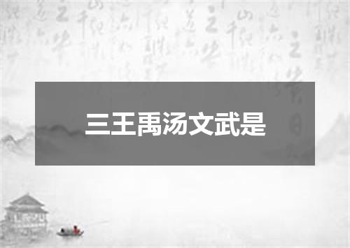 三王禹汤文武是