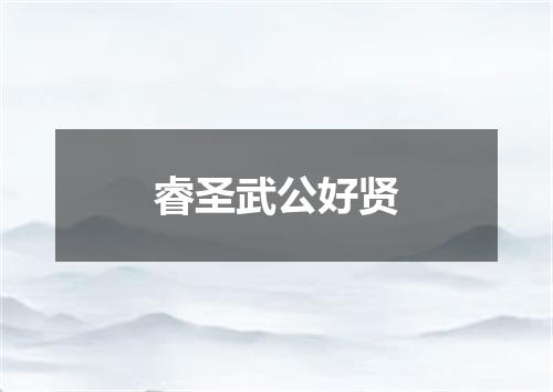 睿圣武公好贤