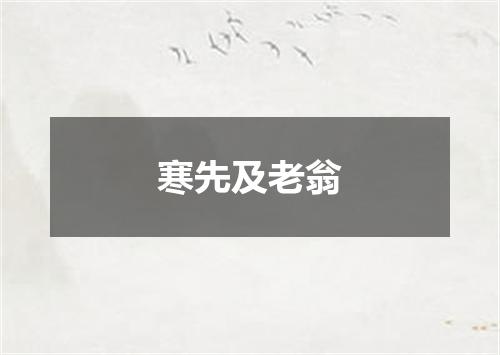寒先及老翁