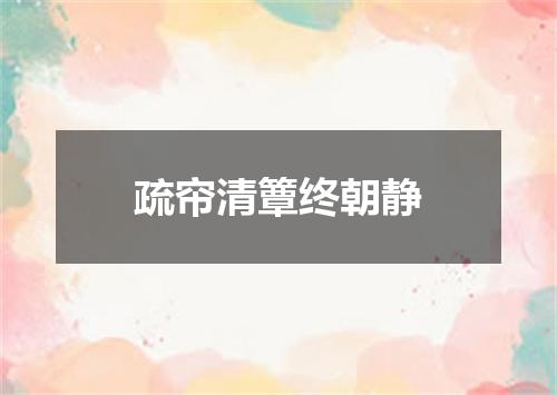 疏帘清簟终朝静