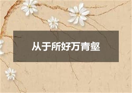 从于所好万青壑