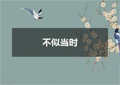 不似当时