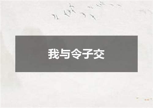 我与令子交