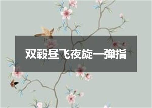 双毂昼飞夜旋一弹指