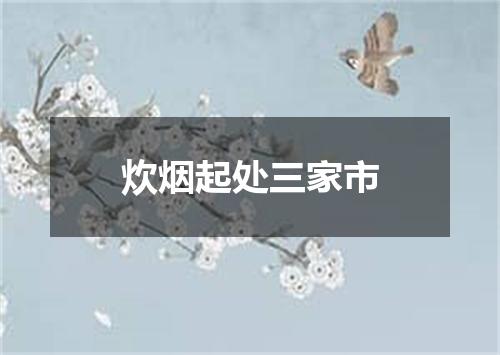 炊烟起处三家市