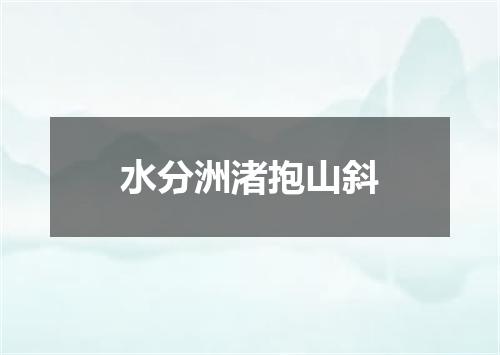 水分洲渚抱山斜