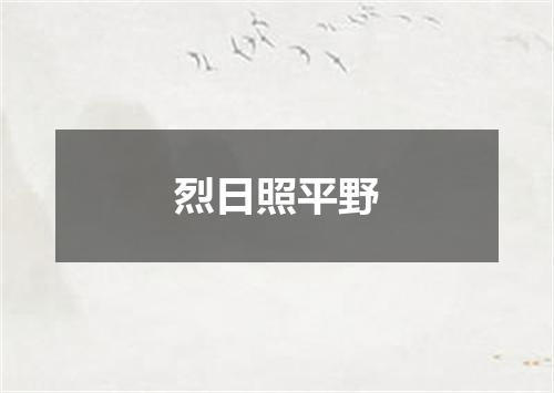 烈日照平野