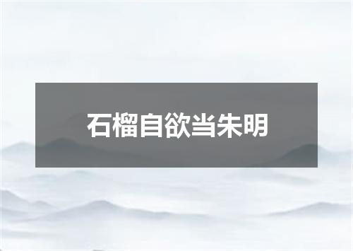 石榴自欲当朱明