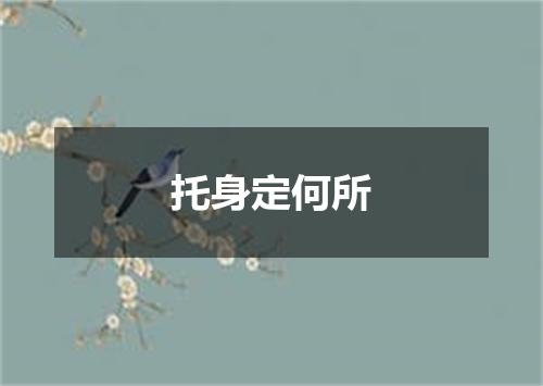 托身定何所