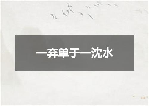 一弃单于一沈水