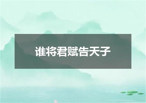 谁将君赋告天子