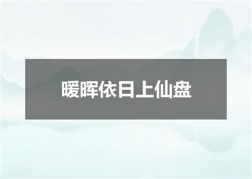 暖晖依日上仙盘