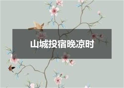 山城投宿晚凉时