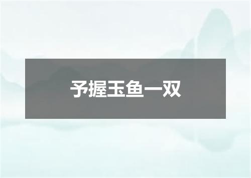 予握玉鱼一双