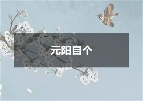 元阳自个