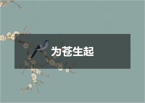 为苍生起