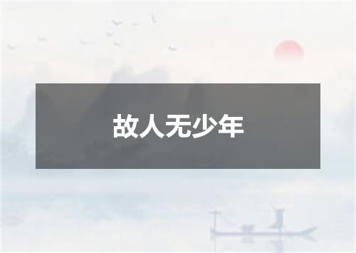故人无少年