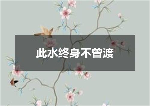 此水终身不曾渡