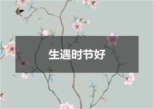 生遇时节好