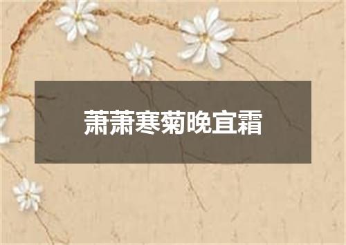 萧萧寒菊晚宜霜