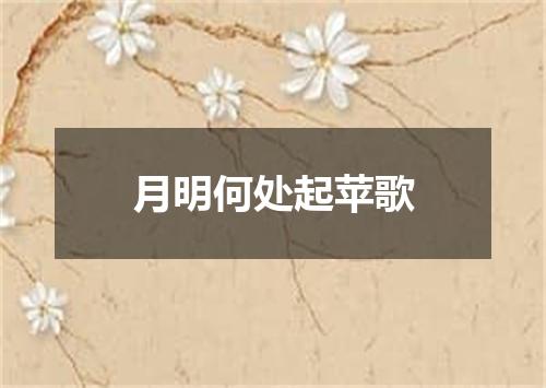 月明何处起苹歌