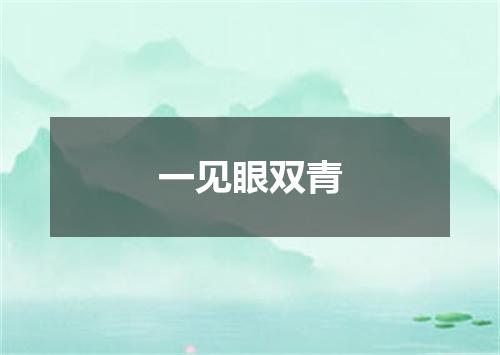 一见眼双青