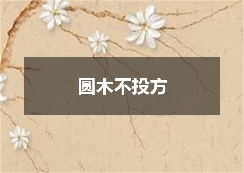 圆木不投方